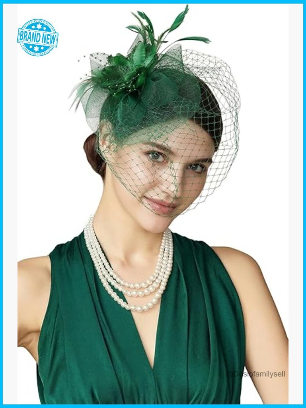 Fascinator Derby Hat Feather Tulle Headband Birdcage Veil Clip